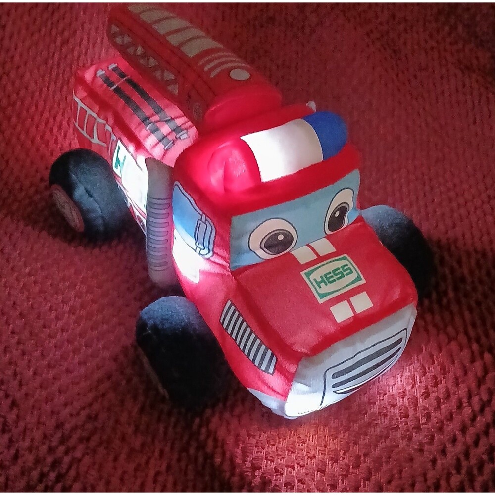 My First Hess Truck 2020 Fire Truck Light Up  Plush Toy With Songs